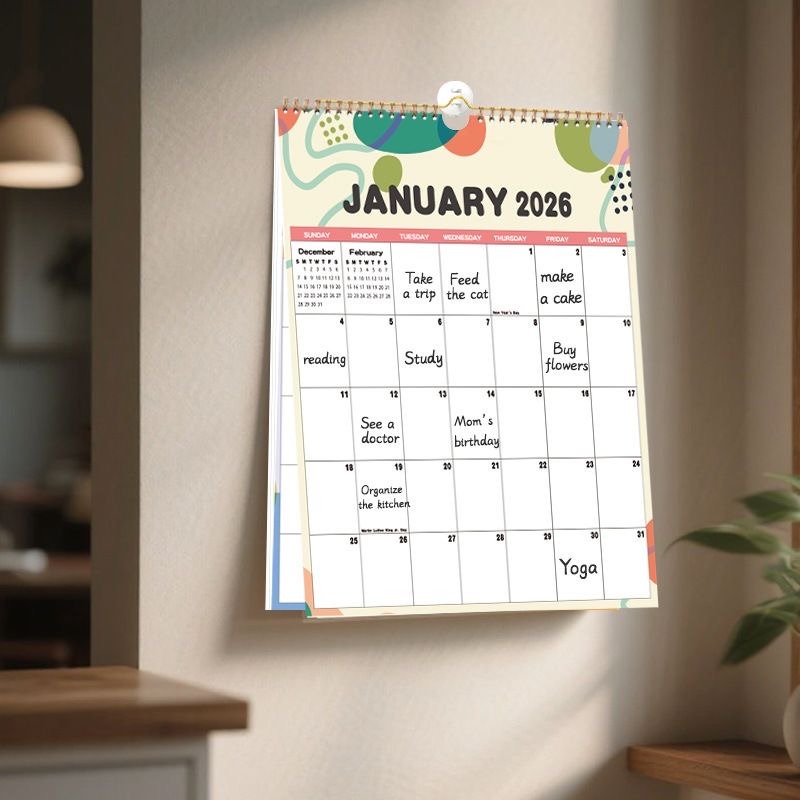 Home Office Holidays 2026 - Настенный календарь в европейском и американском