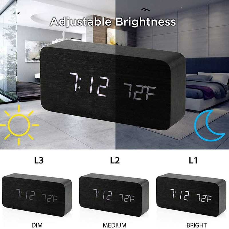 Деревянный цифровой будильник, – обзор и цена Led Desk Clock