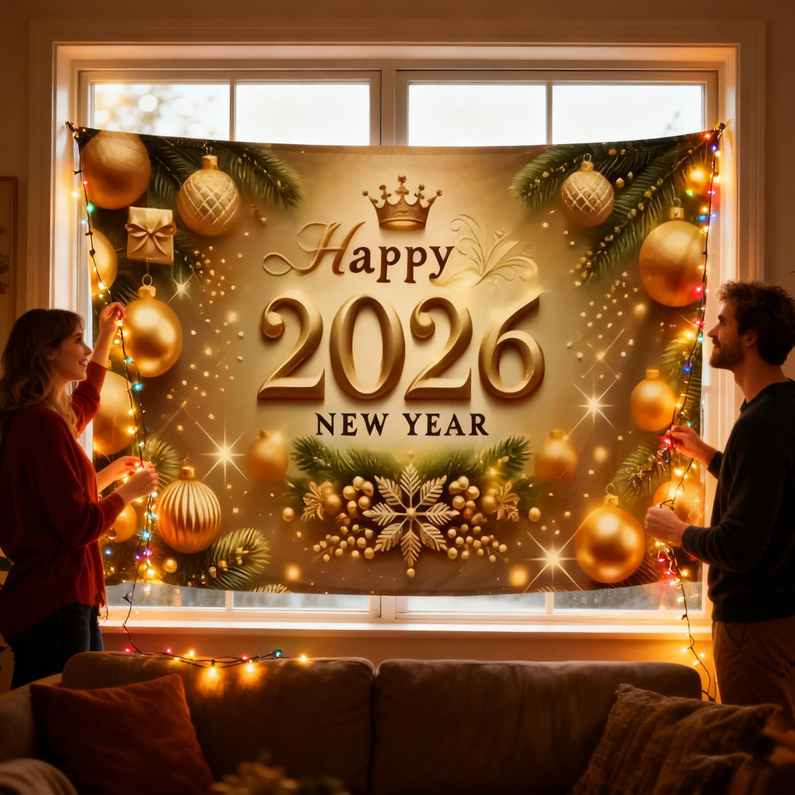 Happy New Year Banner 7x5 Ft 2 – обзор и цена Home Office Holidays 2026
