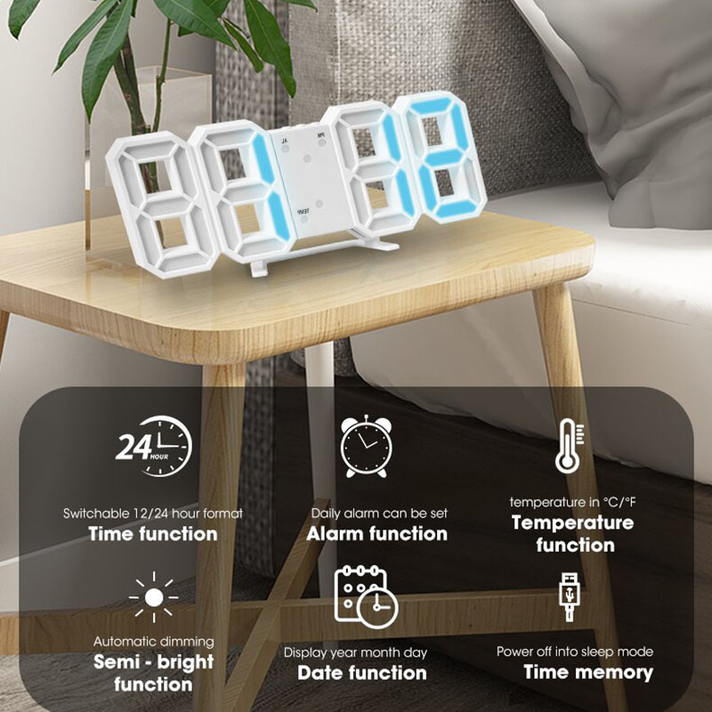 3D цифровой будильник настенны – обзор и цена Led Desk Clock