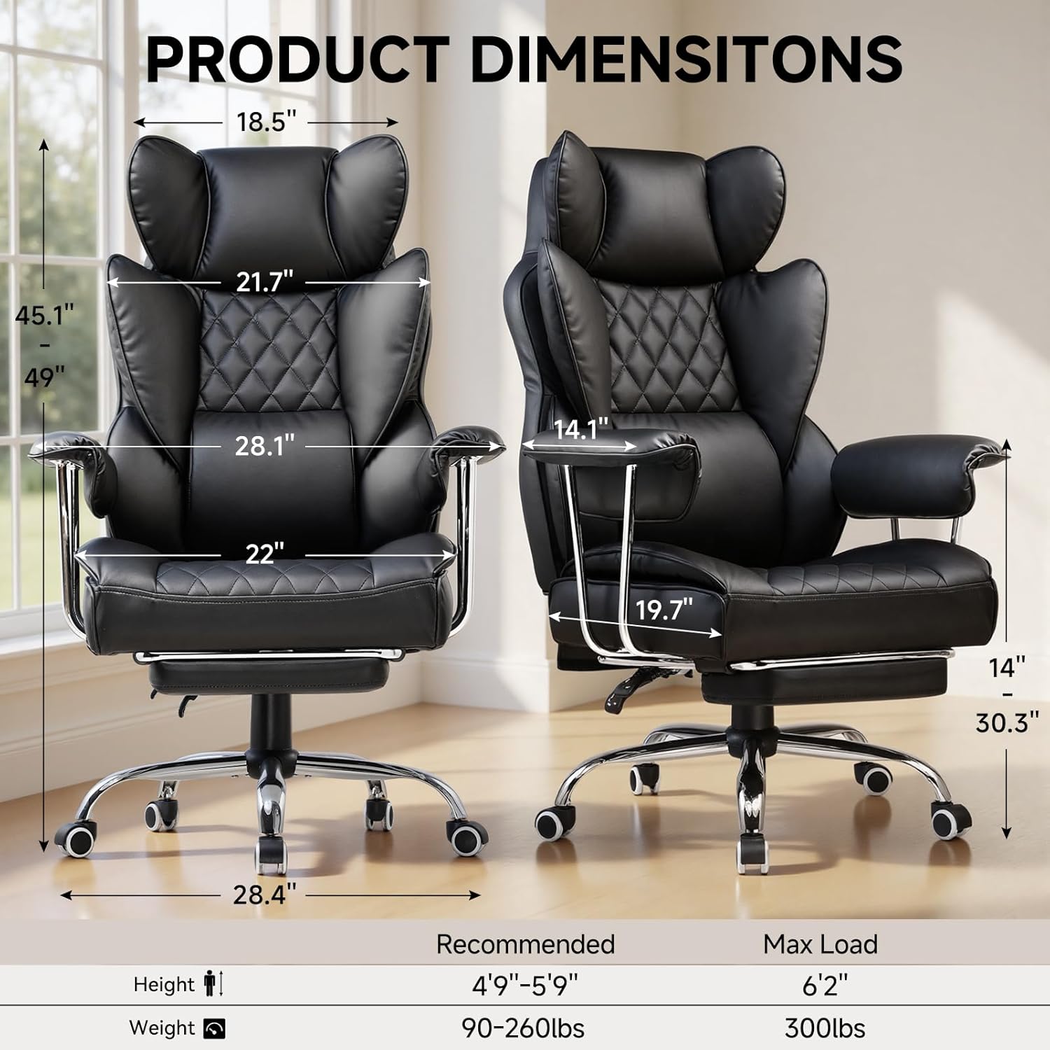 Большое офисное кресло для выс – обзор и цена Ergonomic Office Chair